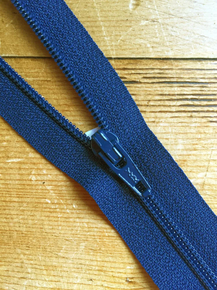 10"/25cm Nylon Skirt/Dress Zip - Denim Blue