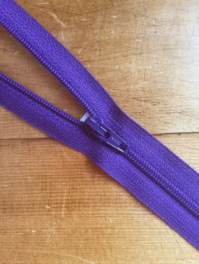 10"/25cm Nylon Skirt/Dress Zip - Purple