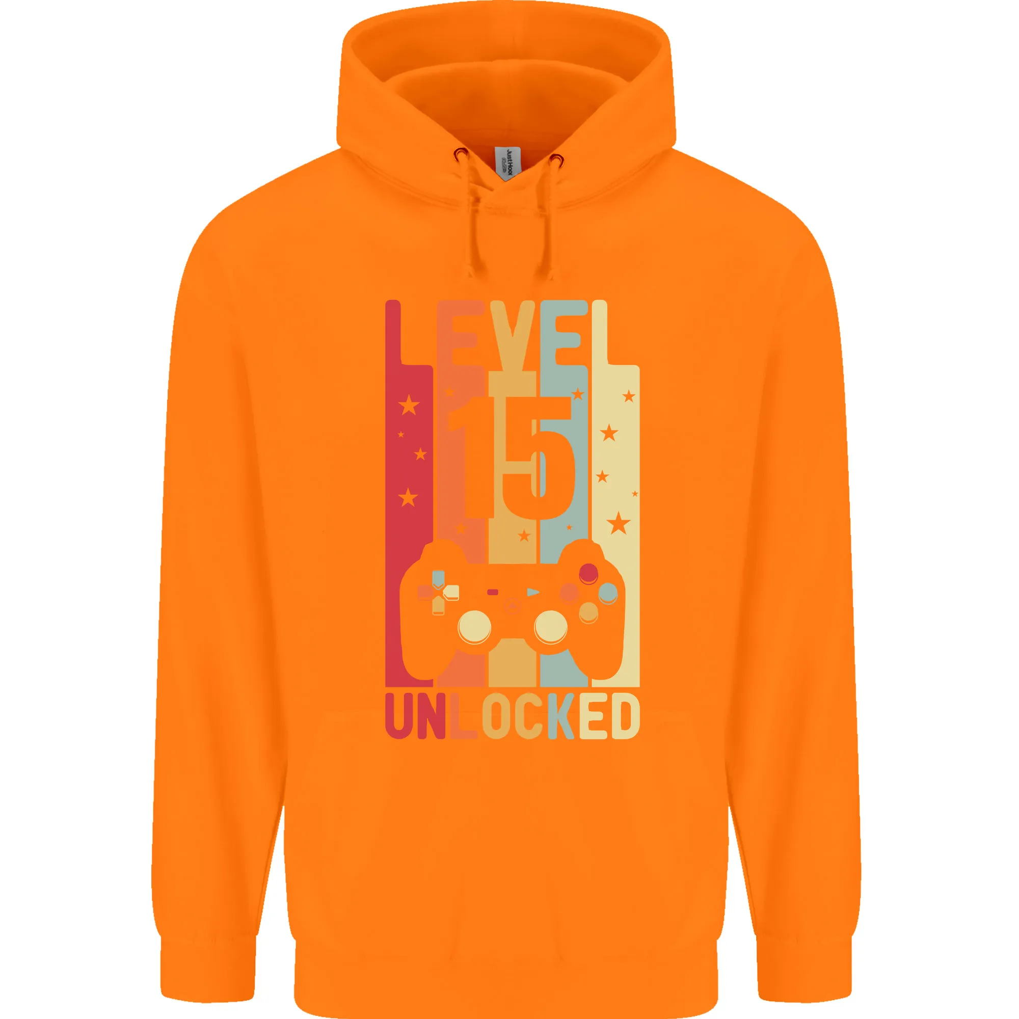 15th Birthday 15 Year Old Level Up Gaming Childrens Kids Hoodie