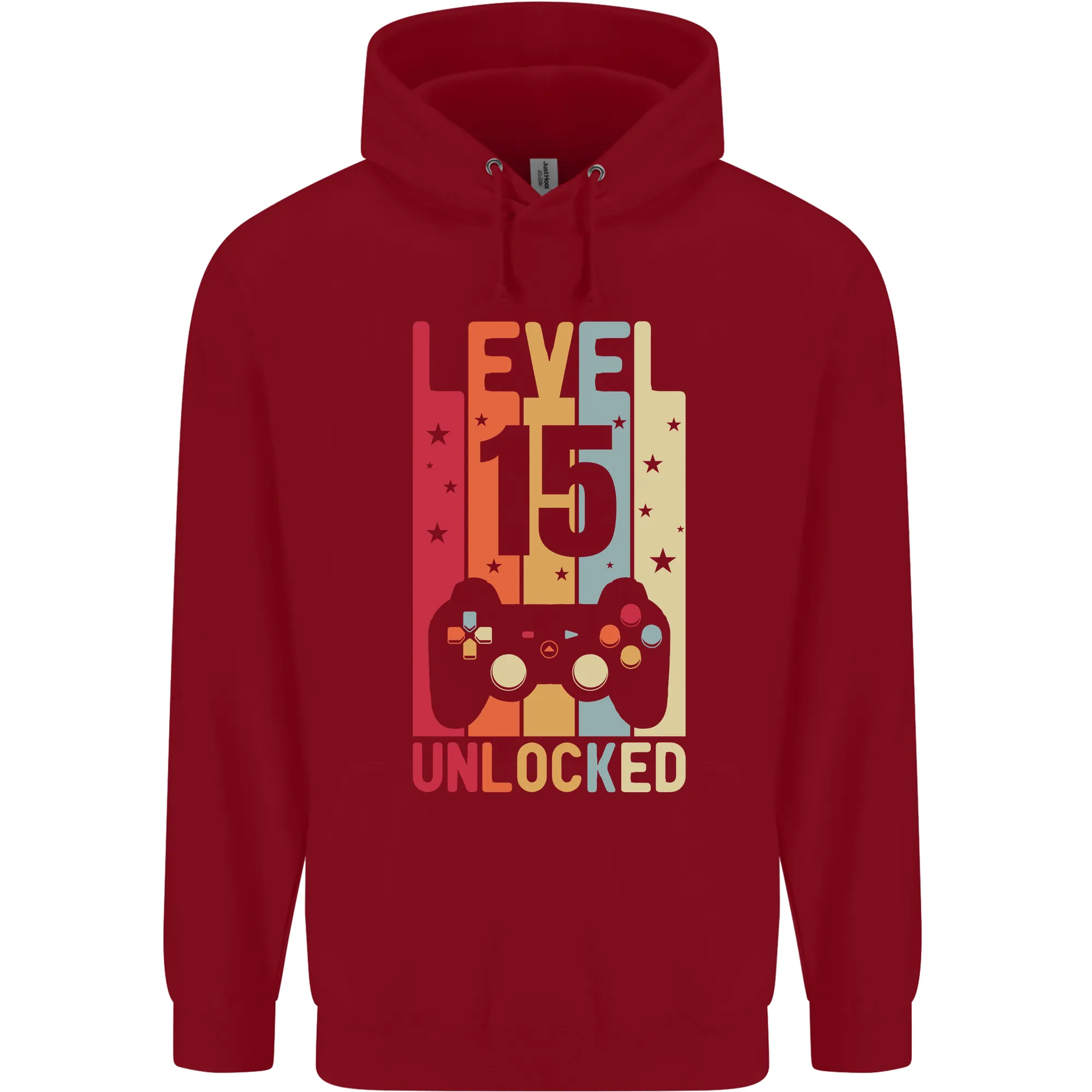 15th Birthday 15 Year Old Level Up Gaming Childrens Kids Hoodie