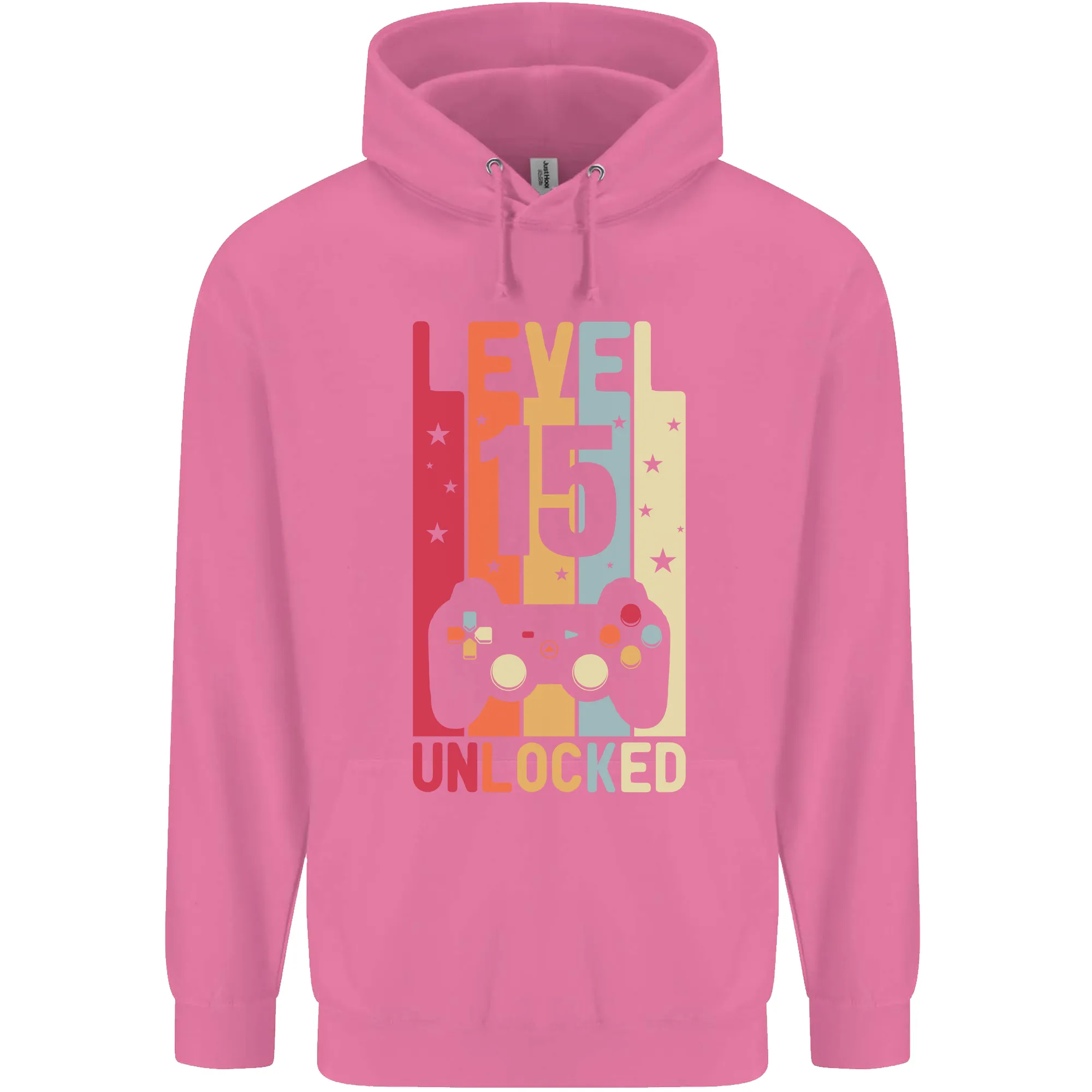 15th Birthday 15 Year Old Level Up Gaming Childrens Kids Hoodie
