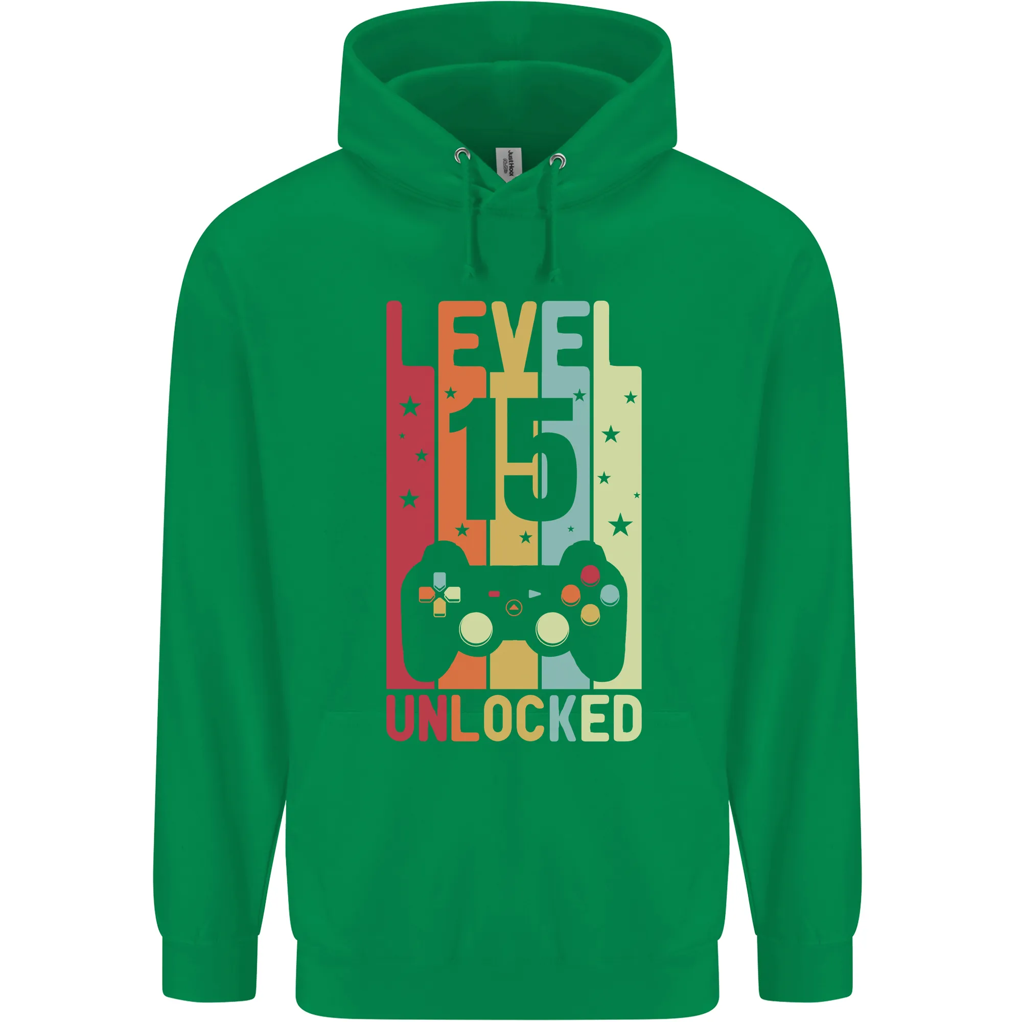 15th Birthday 15 Year Old Level Up Gaming Childrens Kids Hoodie