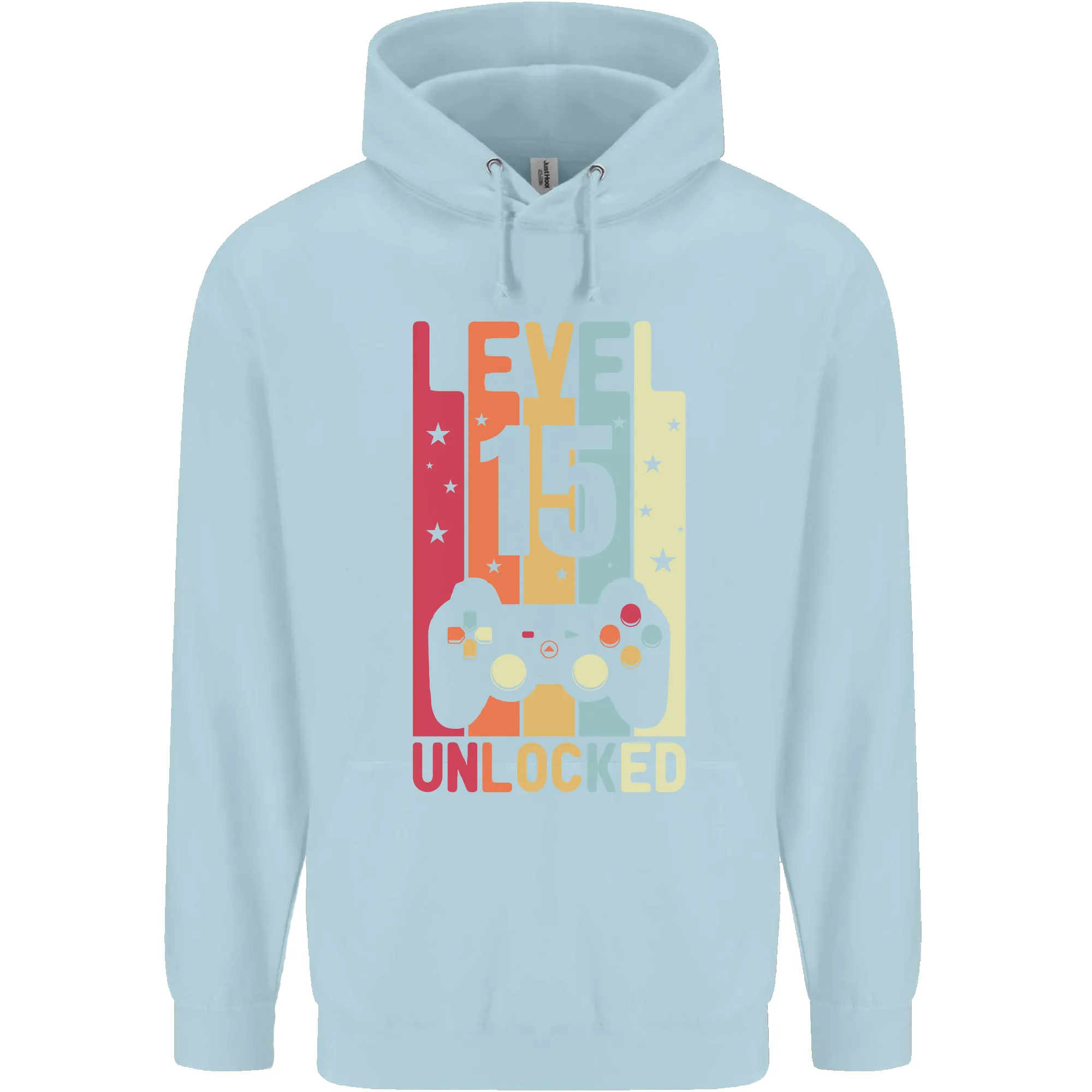 15th Birthday 15 Year Old Level Up Gaming Childrens Kids Hoodie