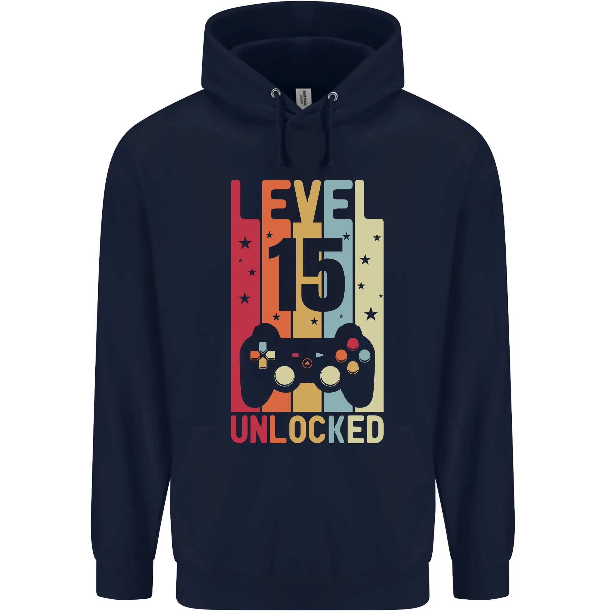15th Birthday 15 Year Old Level Up Gaming Childrens Kids Hoodie