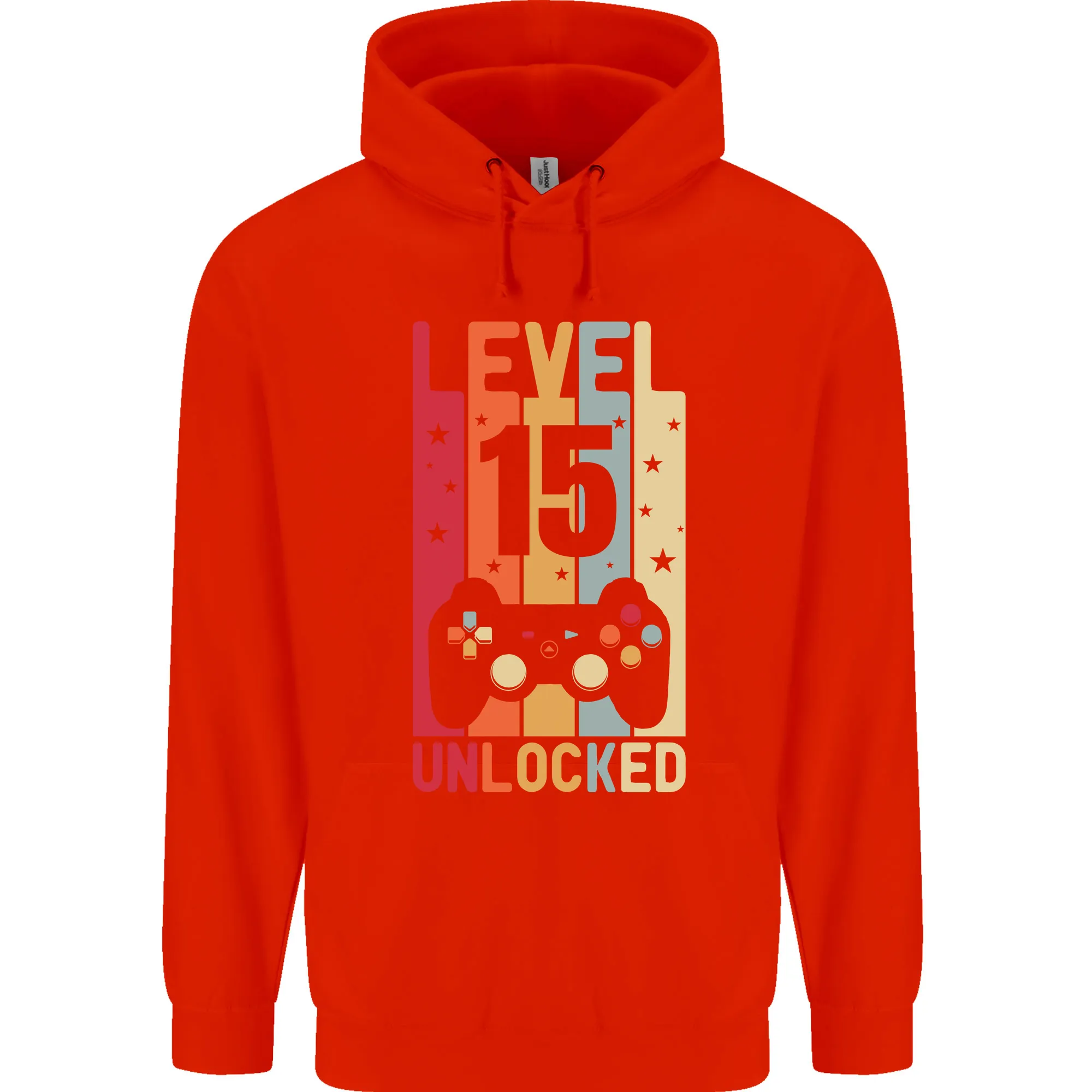 15th Birthday 15 Year Old Level Up Gaming Childrens Kids Hoodie