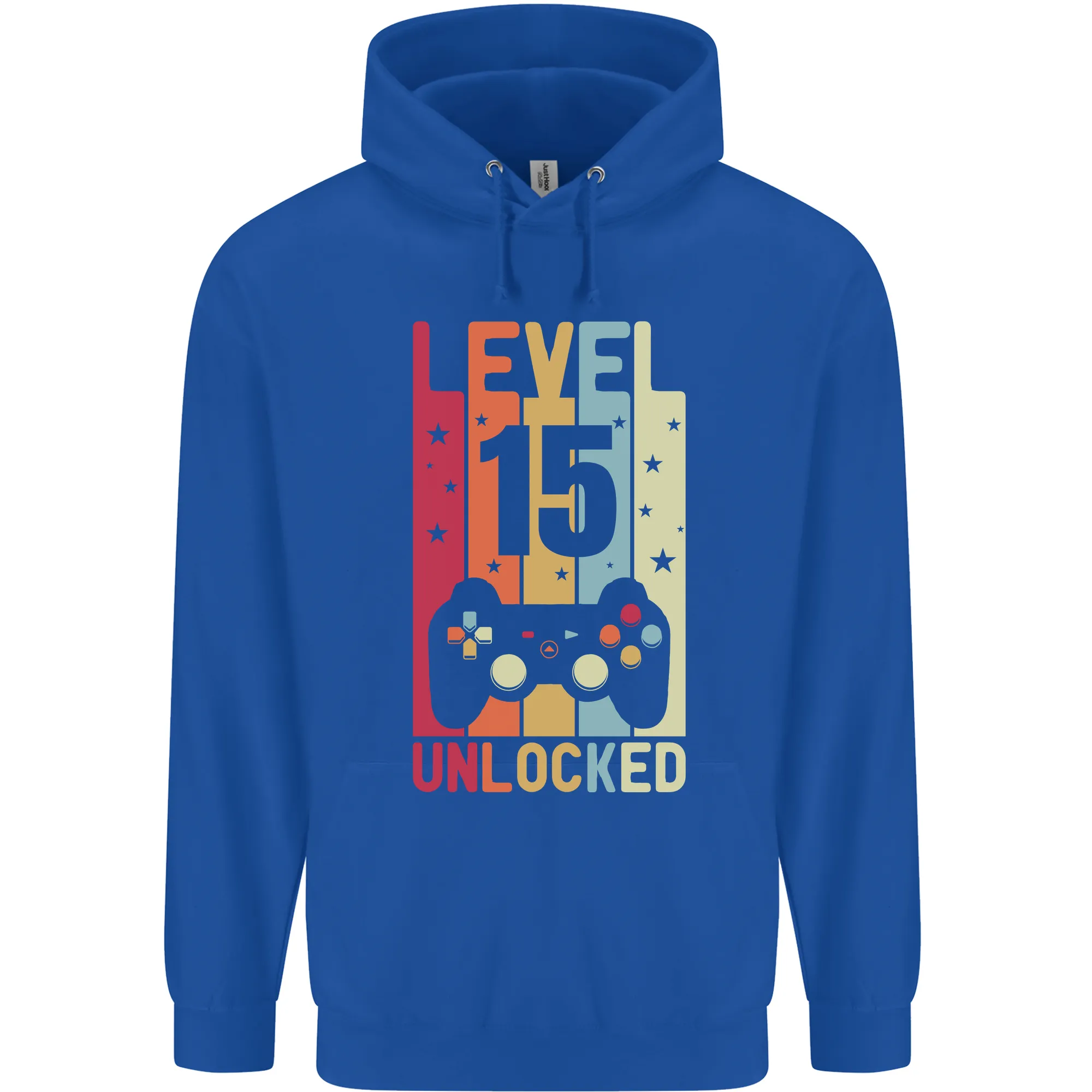 15th Birthday 15 Year Old Level Up Gaming Childrens Kids Hoodie