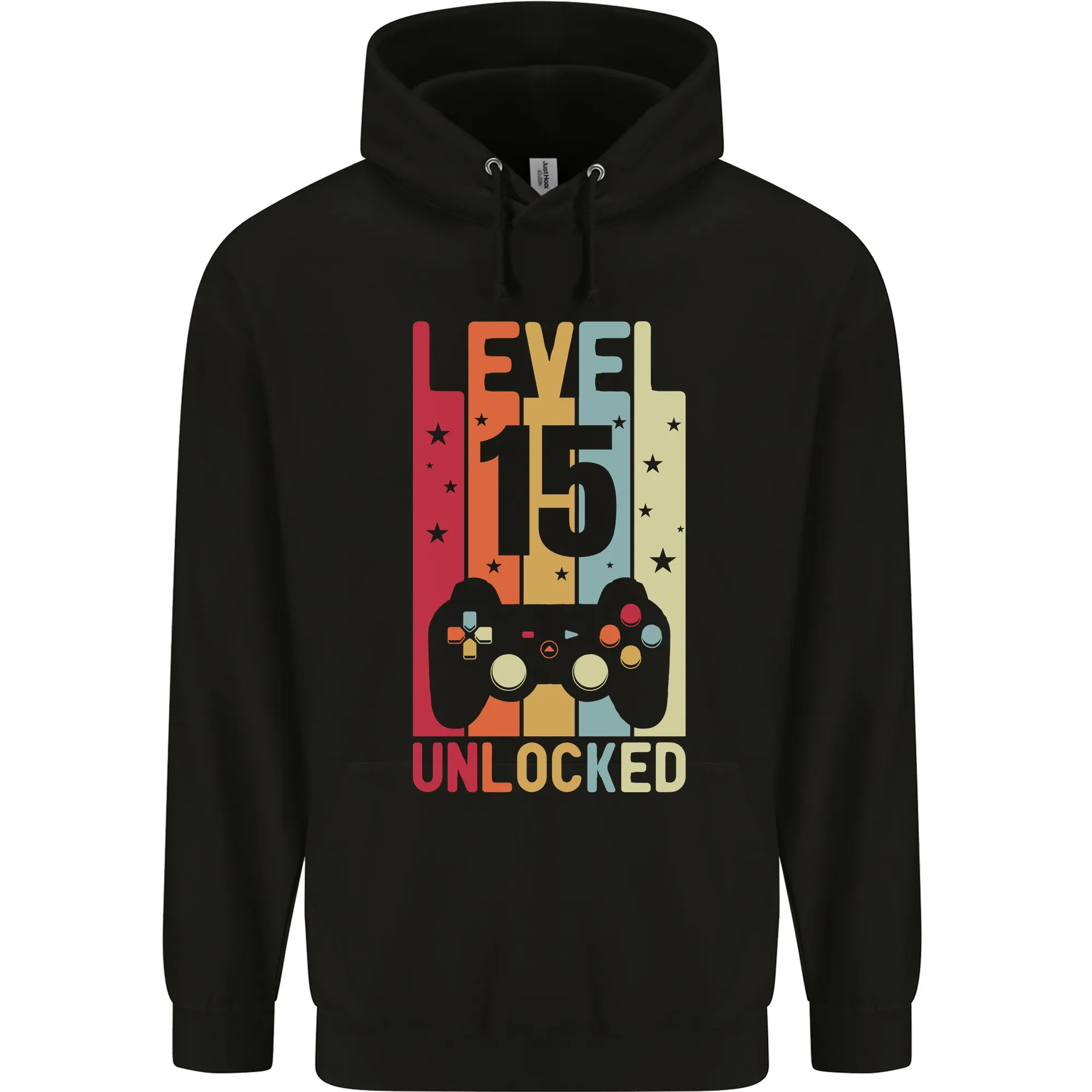15th Birthday 15 Year Old Level Up Gaming Childrens Kids Hoodie