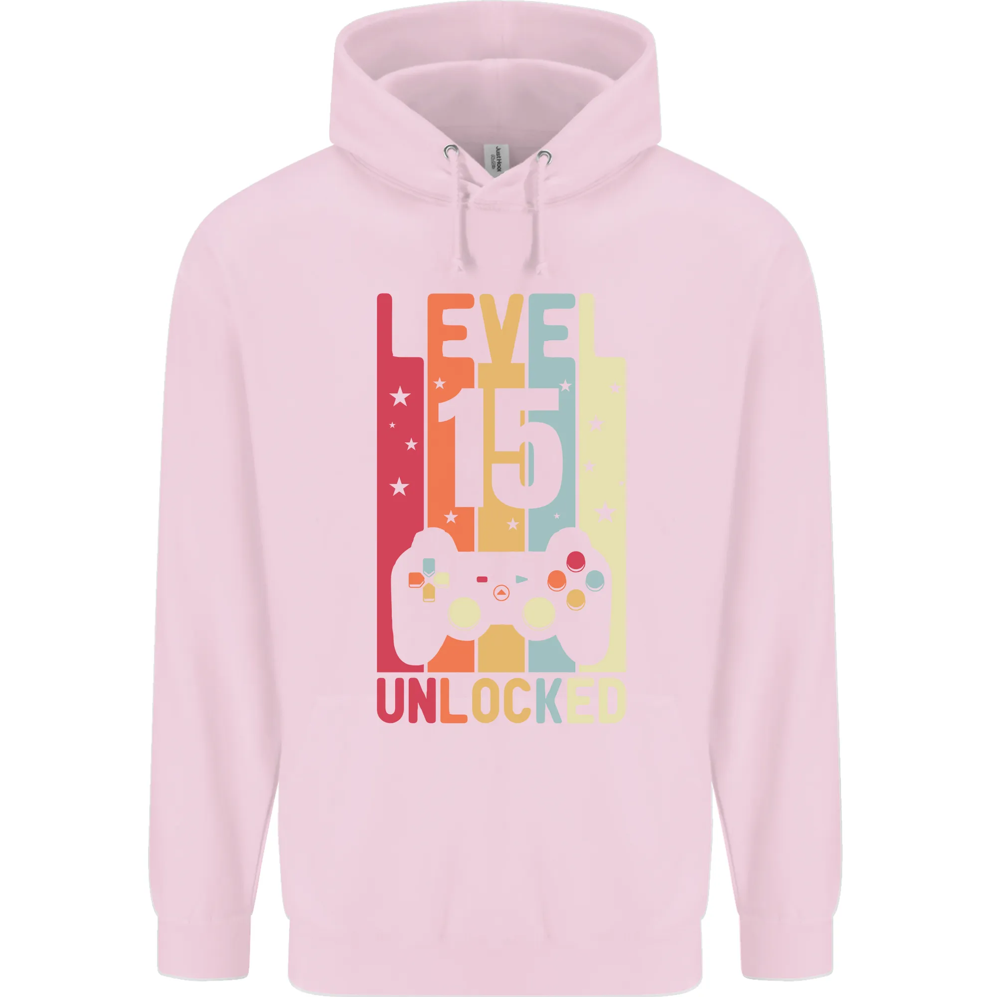 15th Birthday 15 Year Old Level Up Gaming Childrens Kids Hoodie