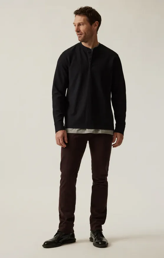 34 Heritage Long Sleeve Henley | Black