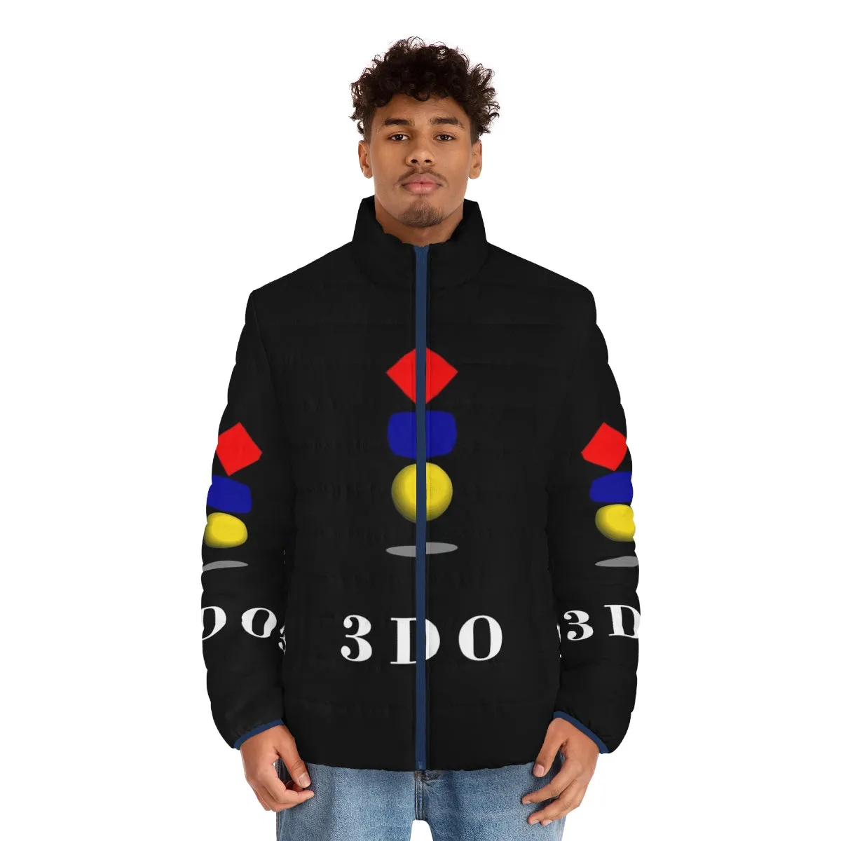 3Do Company Logo Classic T-Shirt Puffer Jacket | Men's Winter Outerwear