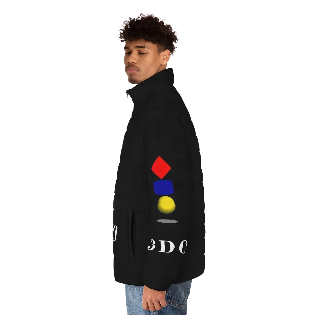 3Do Company Logo Classic T-Shirt Puffer Jacket | Men's Winter Outerwear