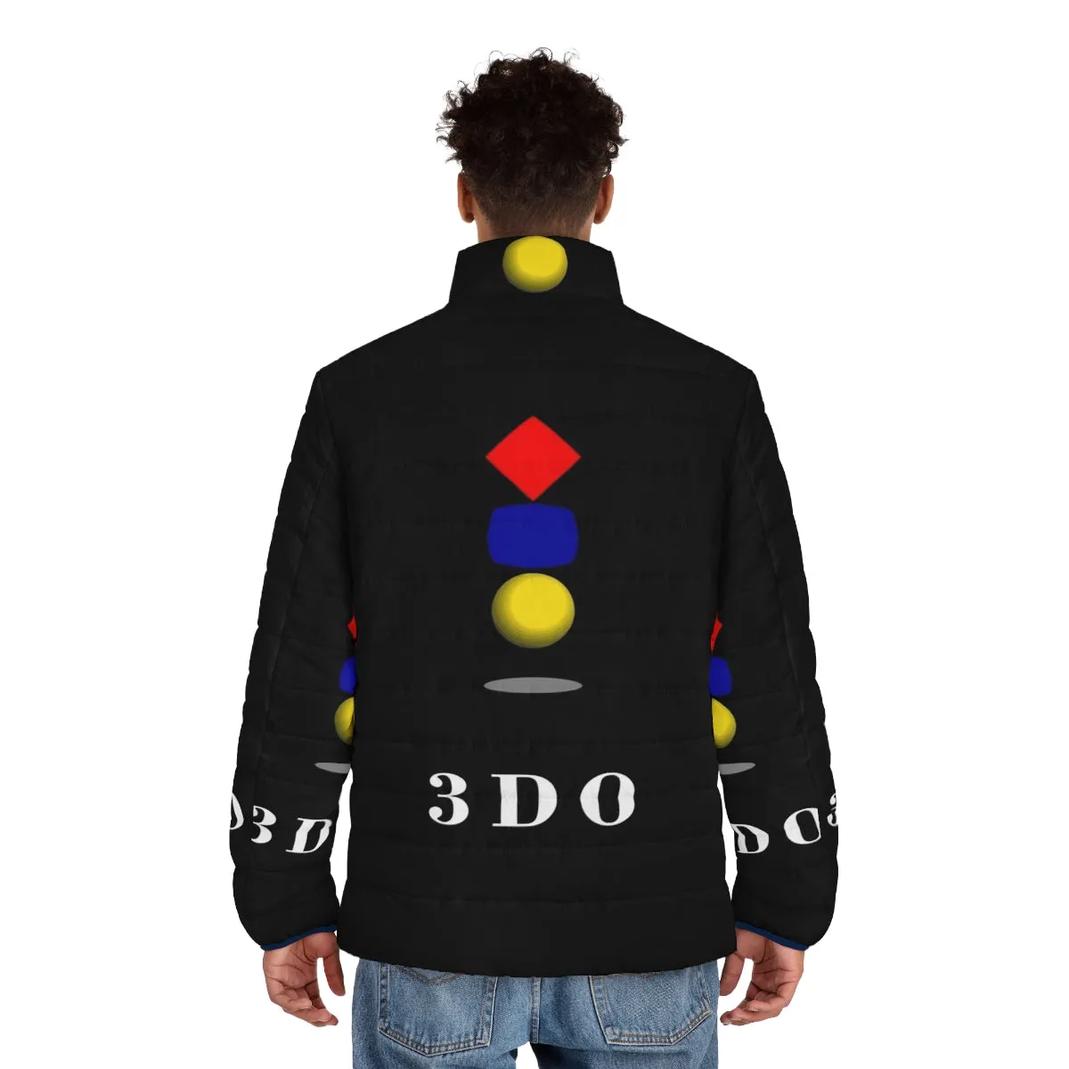 3Do Company Logo Classic T-Shirt Puffer Jacket | Men's Winter Outerwear
