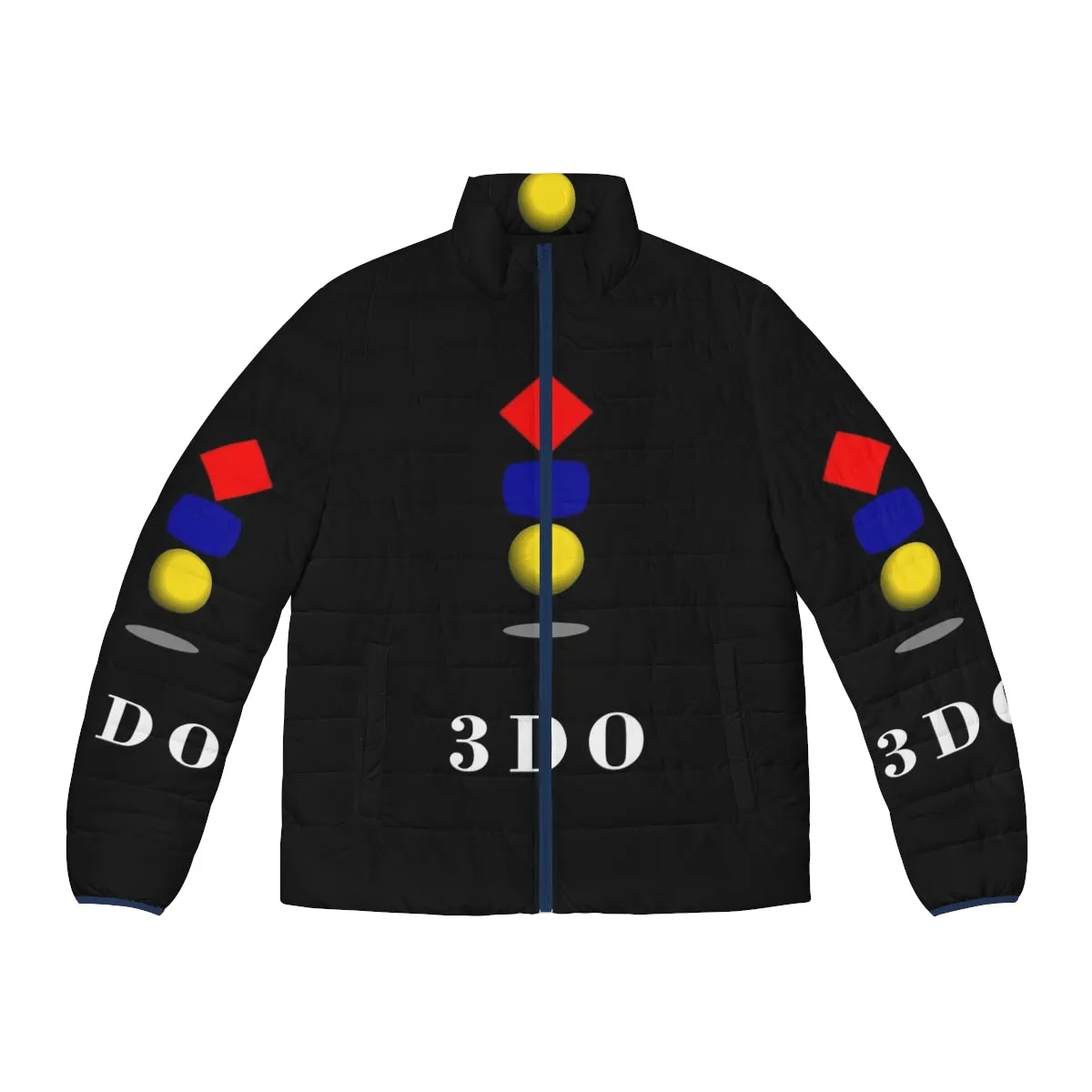 3Do Company Logo Classic T-Shirt Puffer Jacket | Men's Winter Outerwear