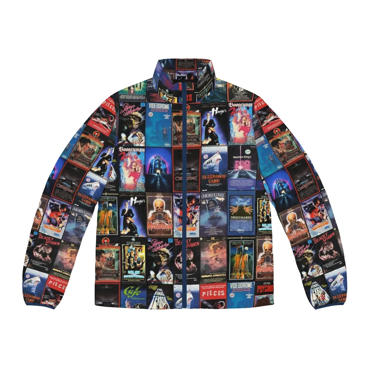 80s Horror VHS Box Art Puffer Jacket