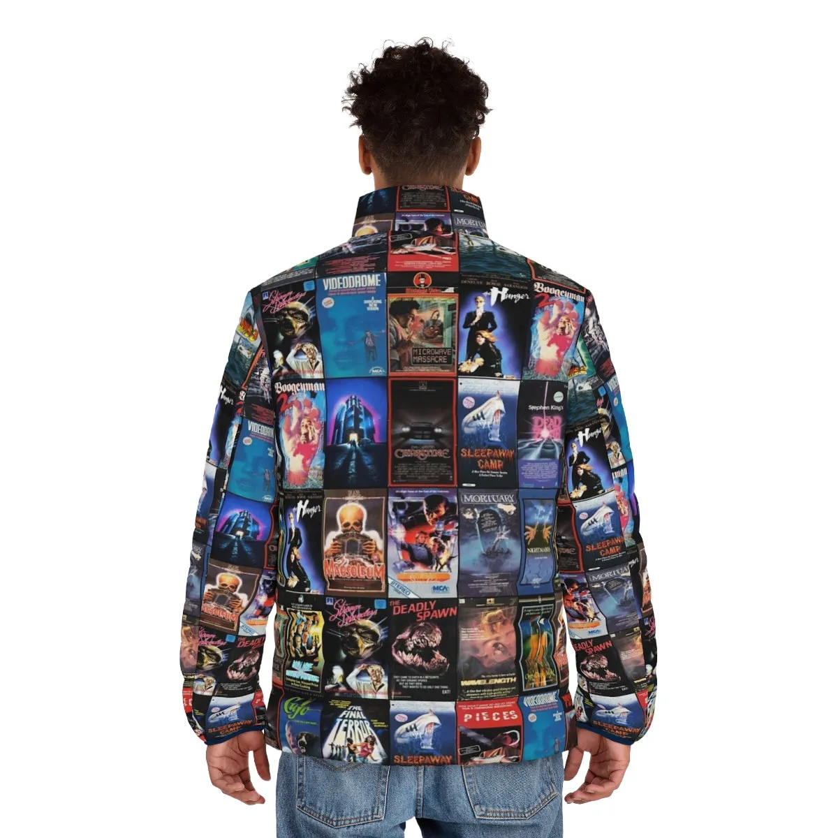80s Horror VHS Box Art Puffer Jacket