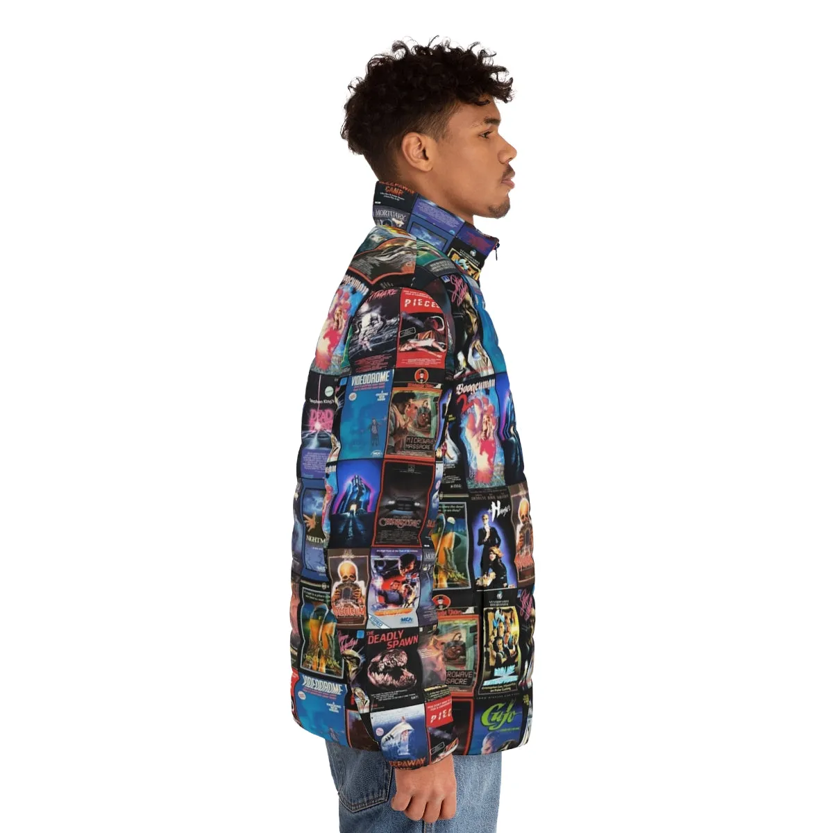 80s Horror VHS Box Art Puffer Jacket
