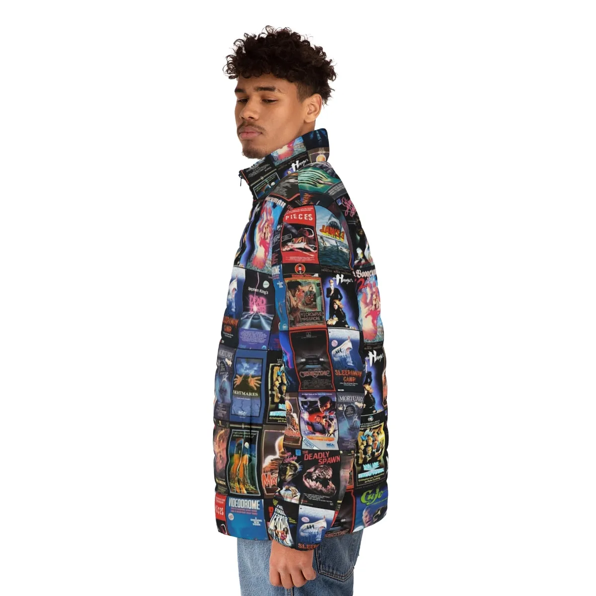 80s Horror VHS Box Art Puffer Jacket