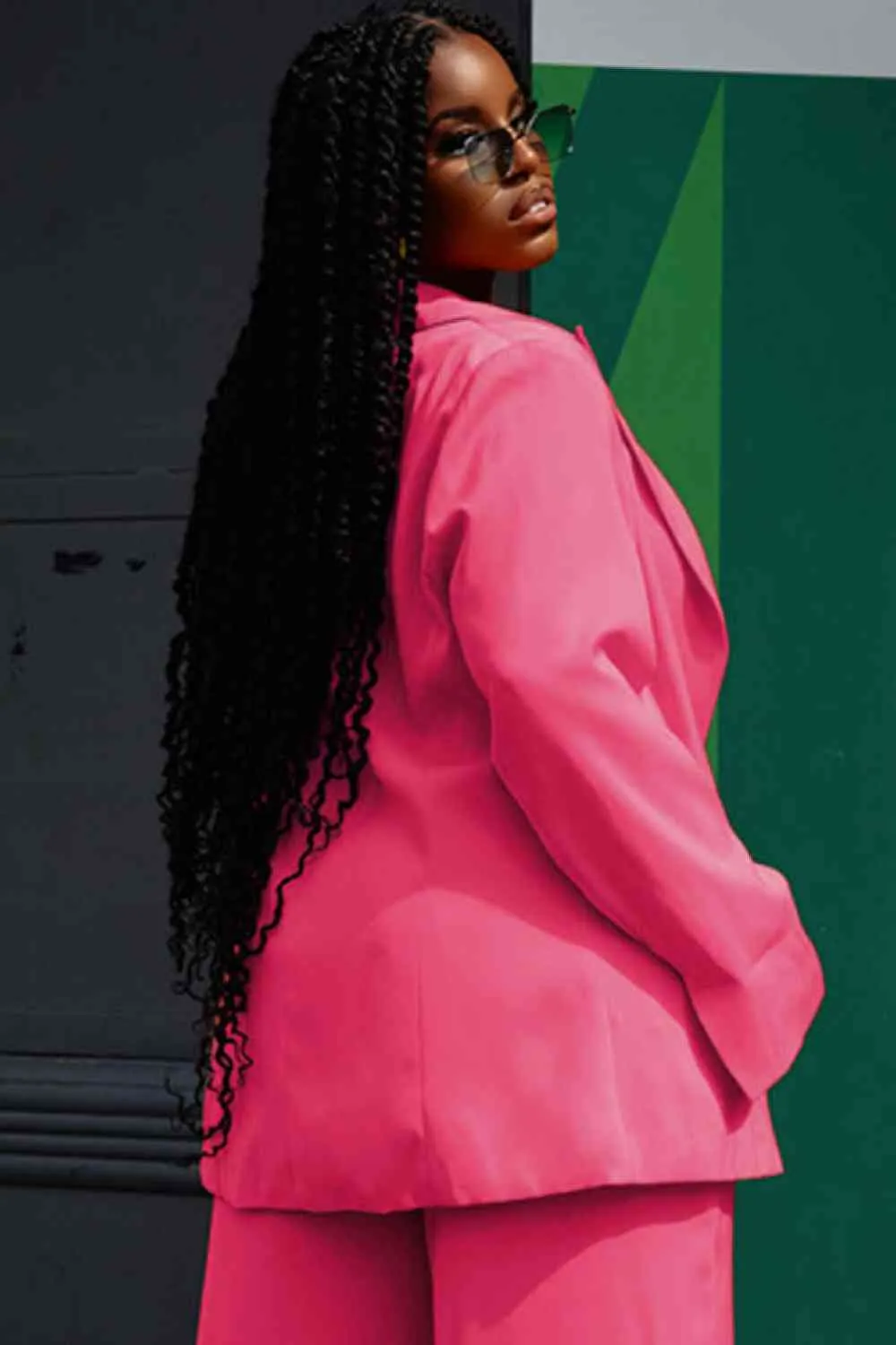 Afternoon Tea Strawberry Pink Blazer and Long Pants Set