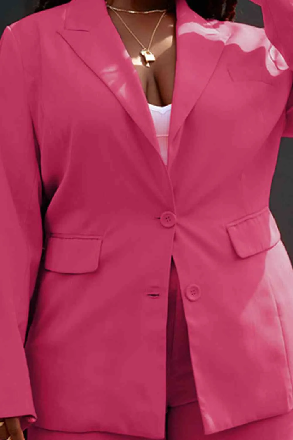 Afternoon Tea Strawberry Pink Blazer and Long Pants Set