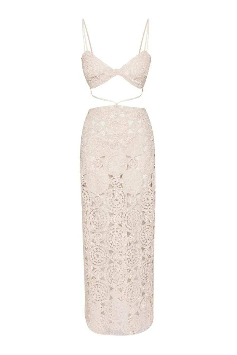 AITANA CUTOUT CROCHET DRESS