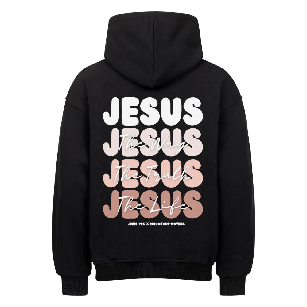 Aktion: Jesus x John 14:6 Oversized Hoodie BackPrint