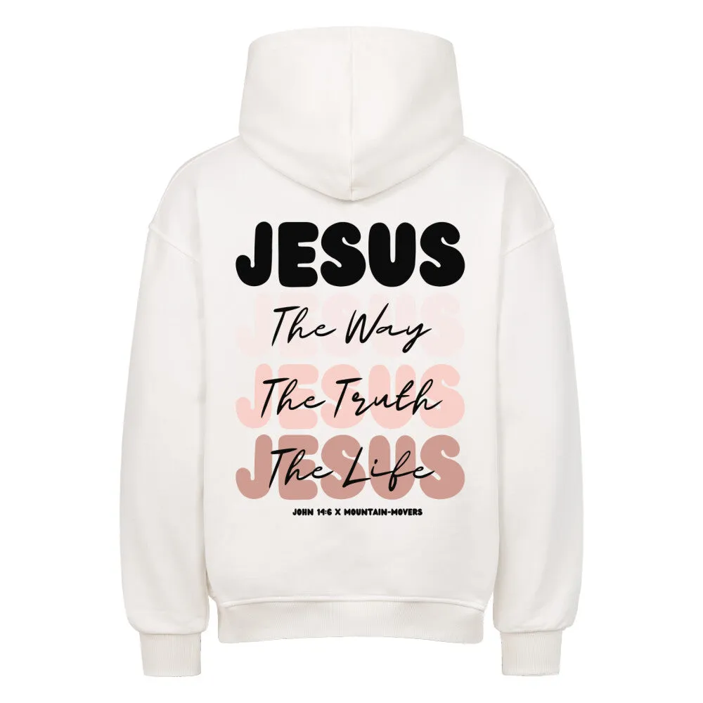 Aktion: Jesus x John 14:6 Oversized Hoodie BackPrint