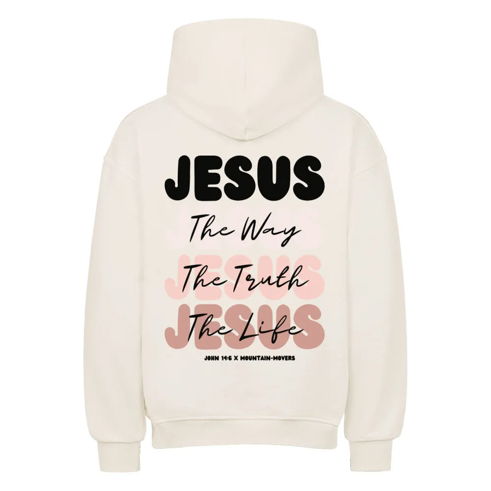 Aktion: Jesus x John 14:6 Oversized Hoodie BackPrint