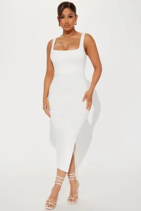 Alda Midi Dress - White
