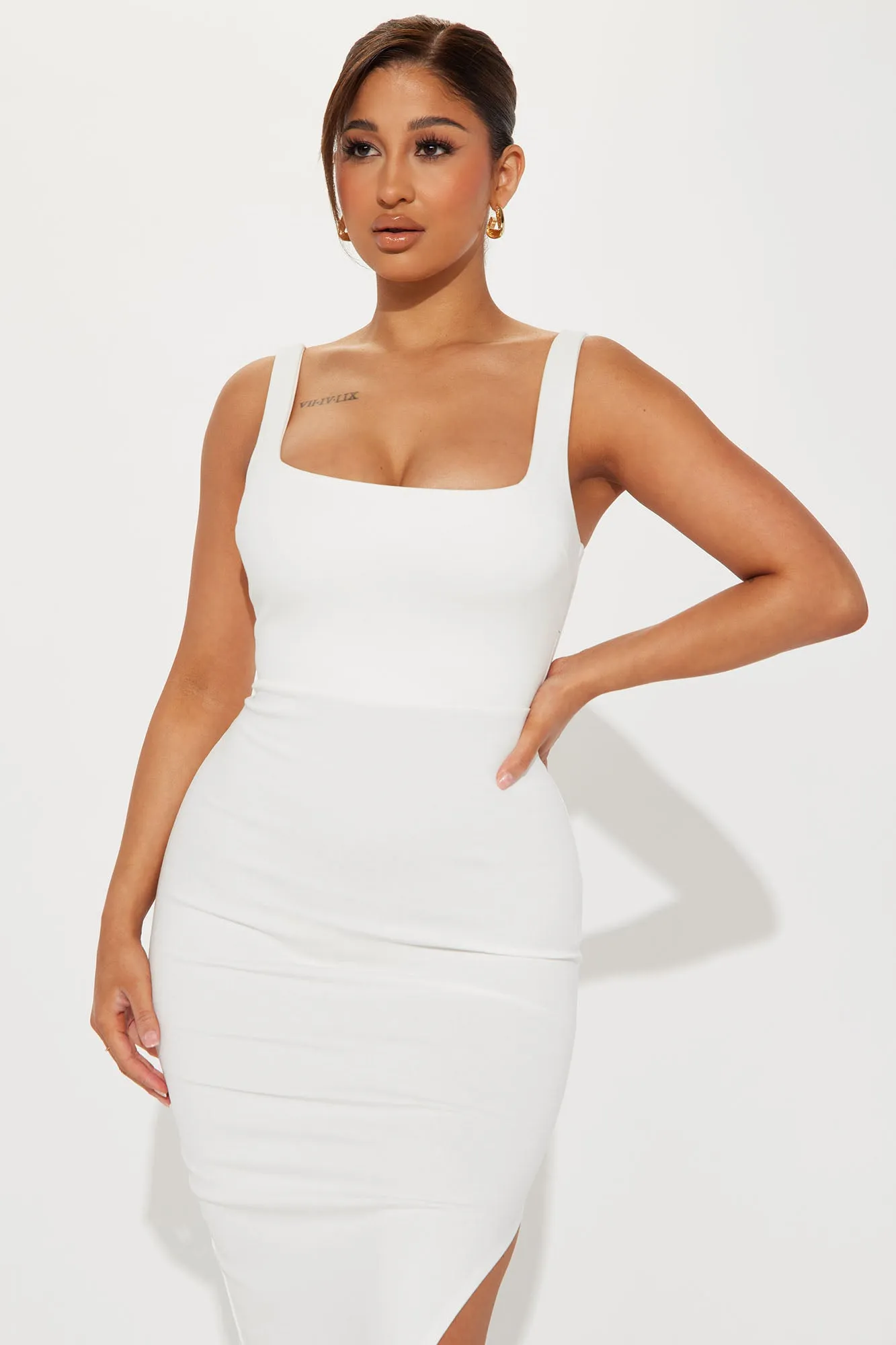 Alda Midi Dress - White