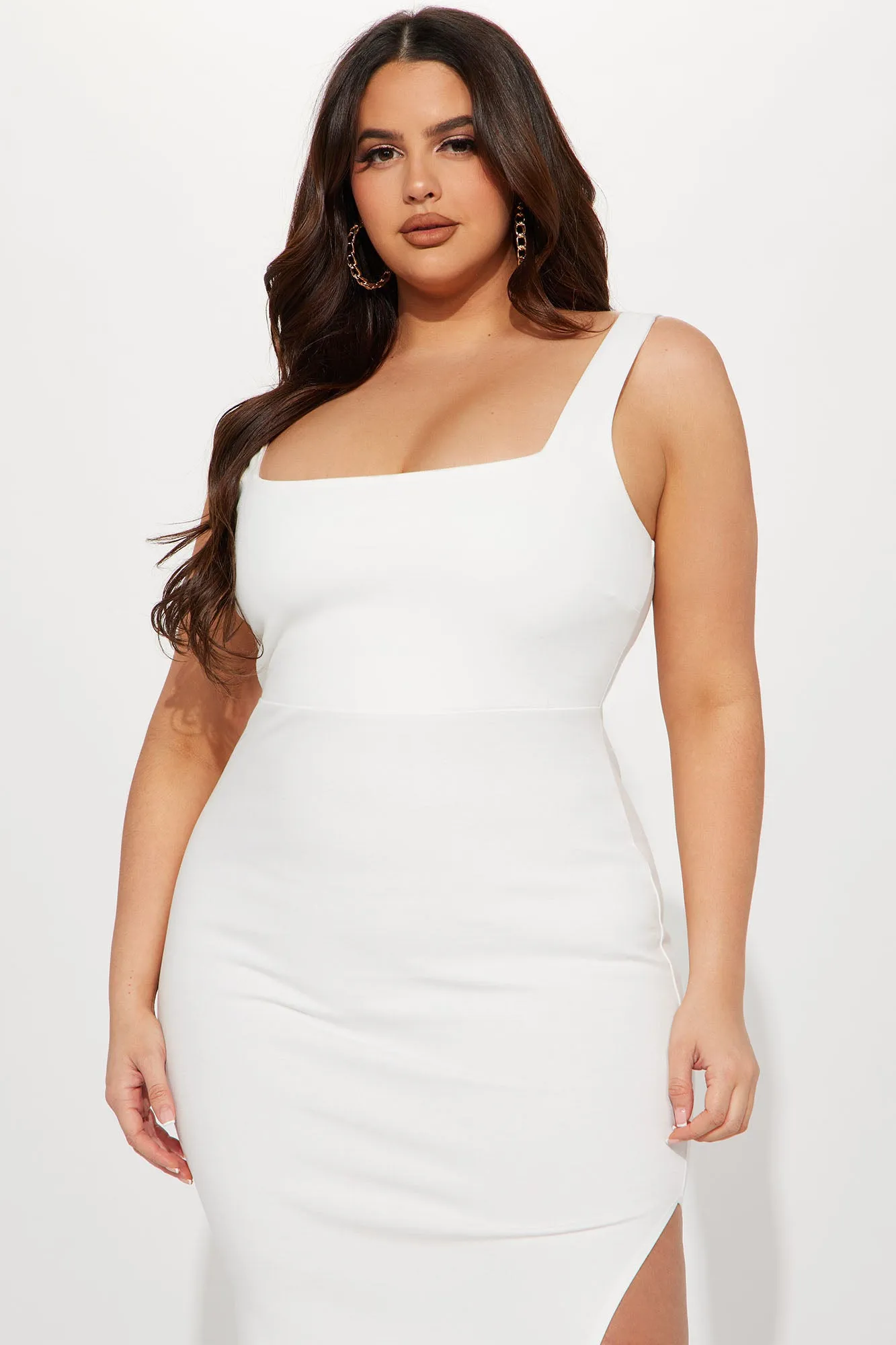 Alda Midi Dress - White