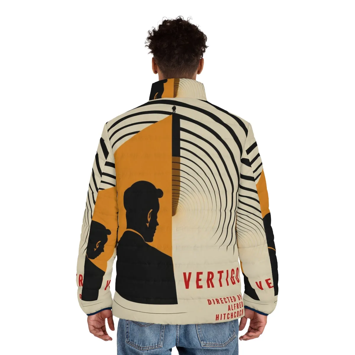 Alfred Hitchcock's Vertigo Movie Poster Inspired Puffer Jacket
