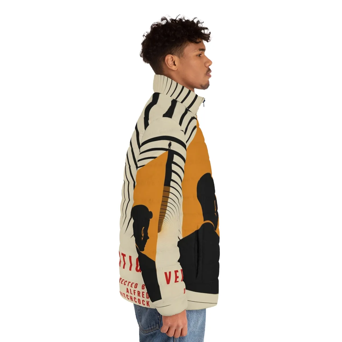 Alfred Hitchcock's Vertigo Movie Poster Inspired Puffer Jacket