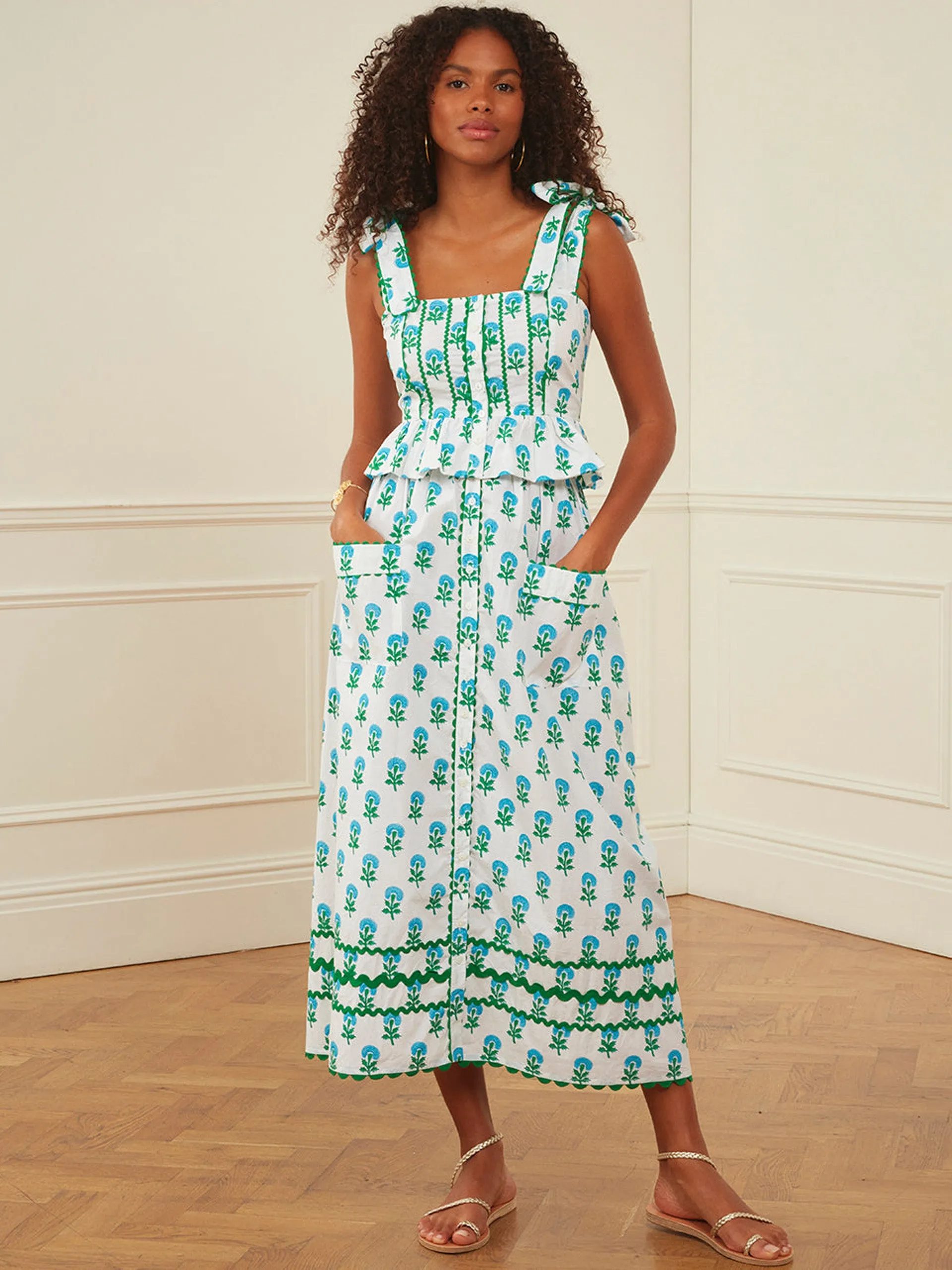 Aqua marigold hattie skirt