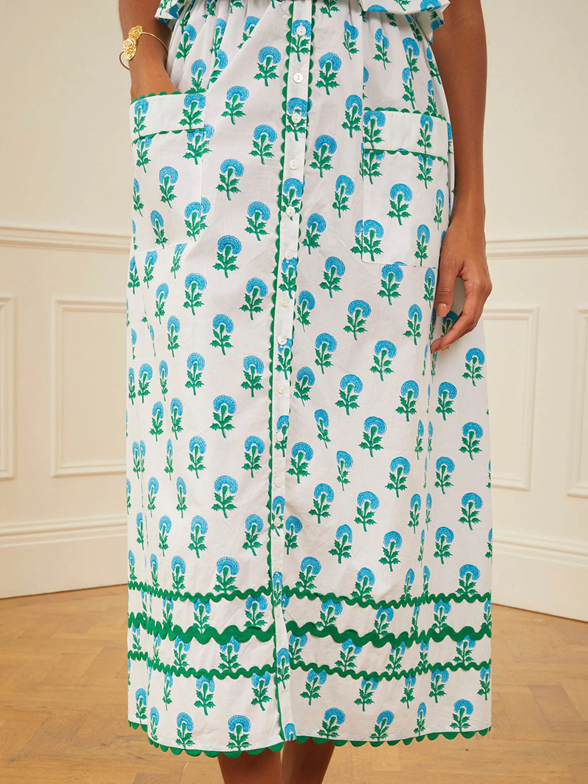 Aqua marigold hattie skirt