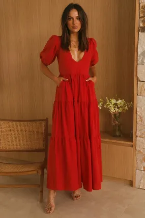 Asha fire midi dress