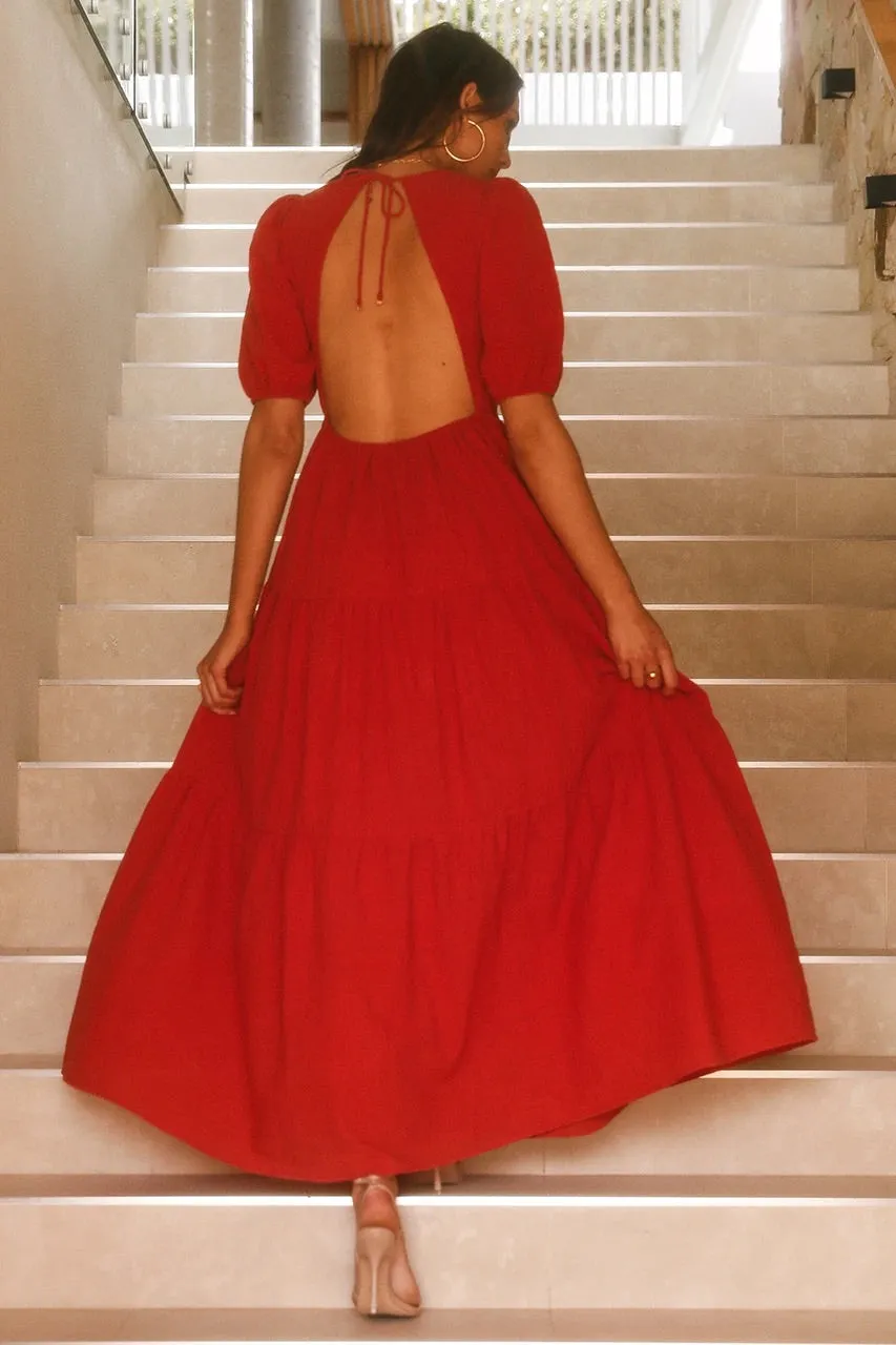 Asha fire midi dress