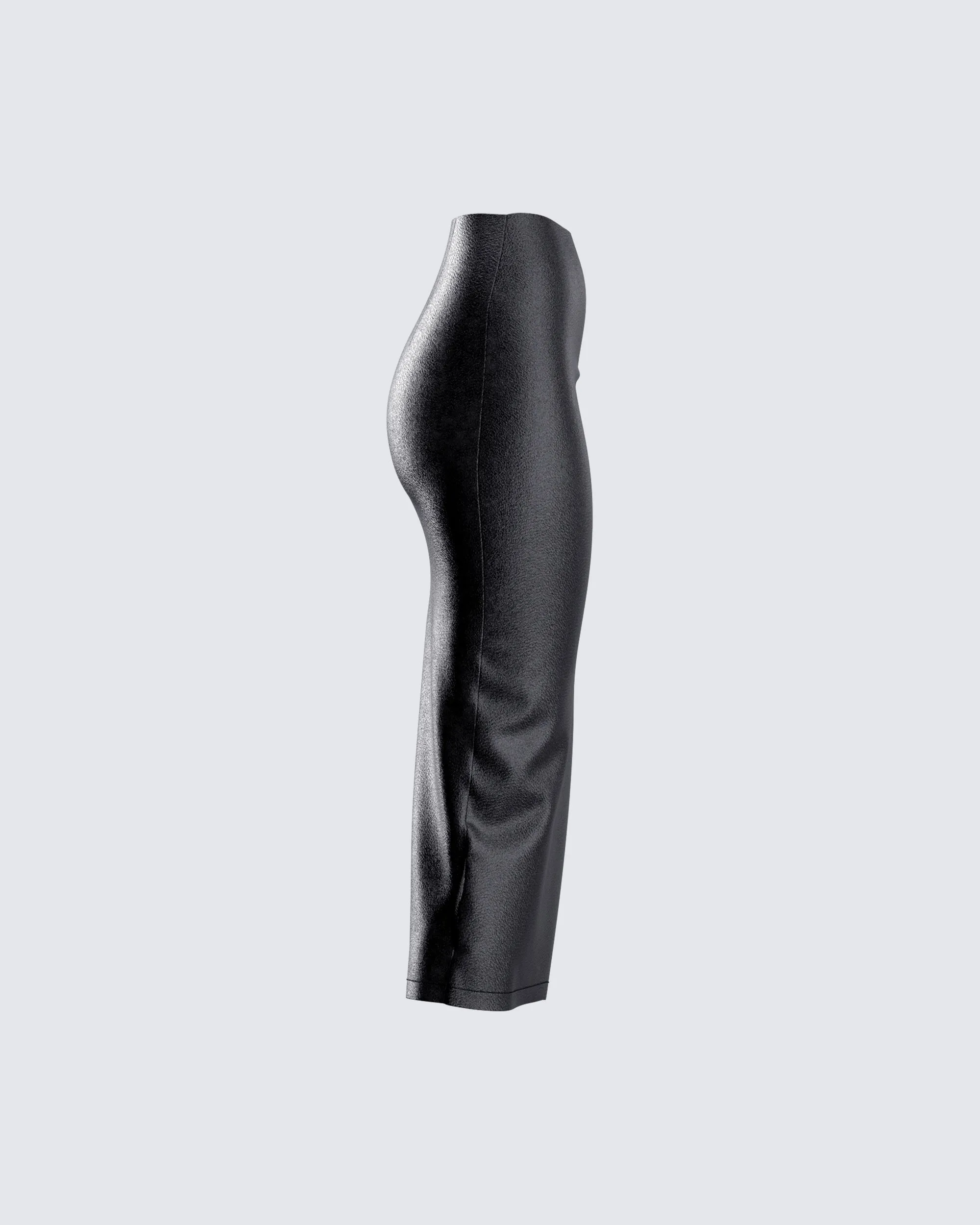 Badu Black Vegan Leather Skirt
