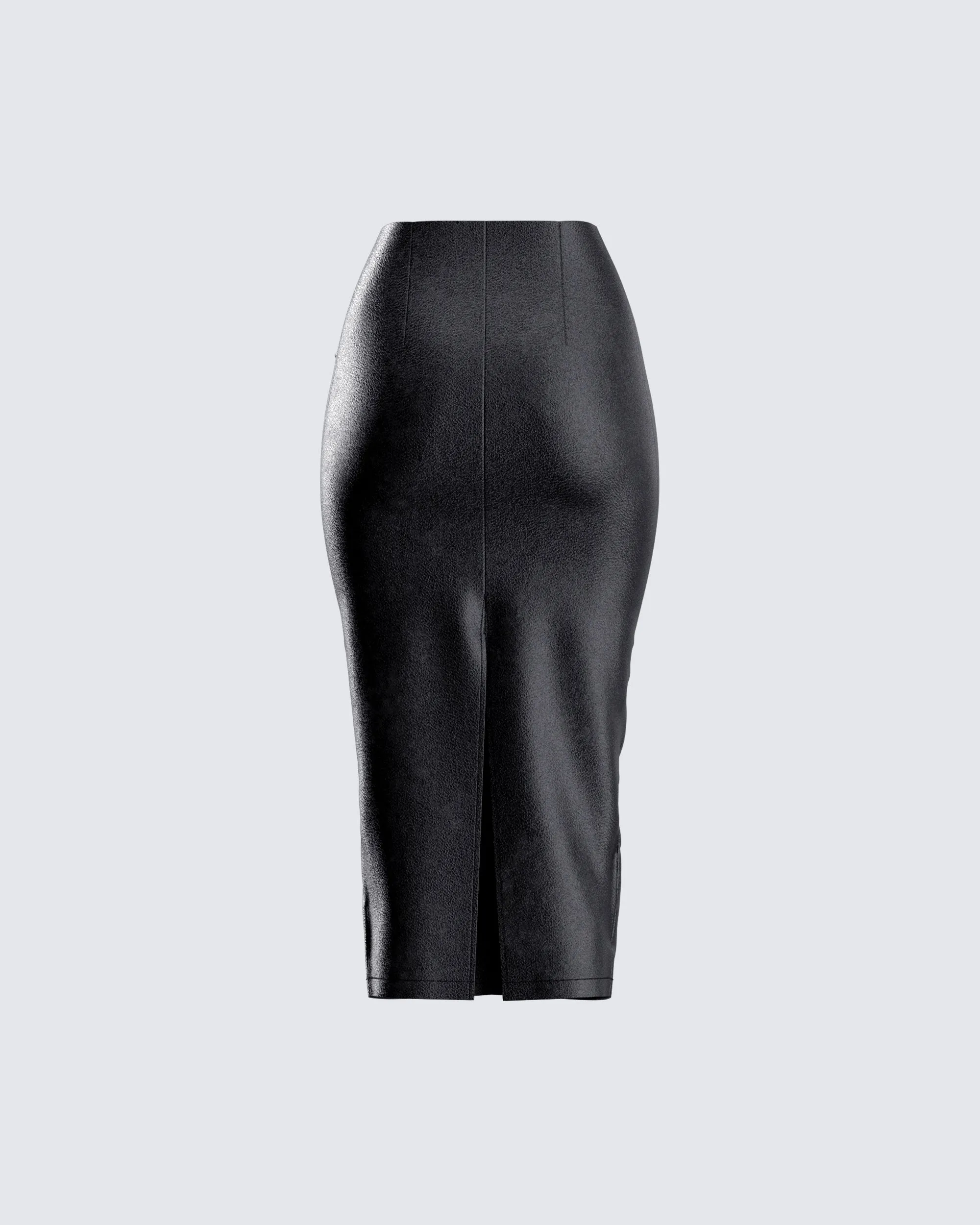 Badu Black Vegan Leather Skirt