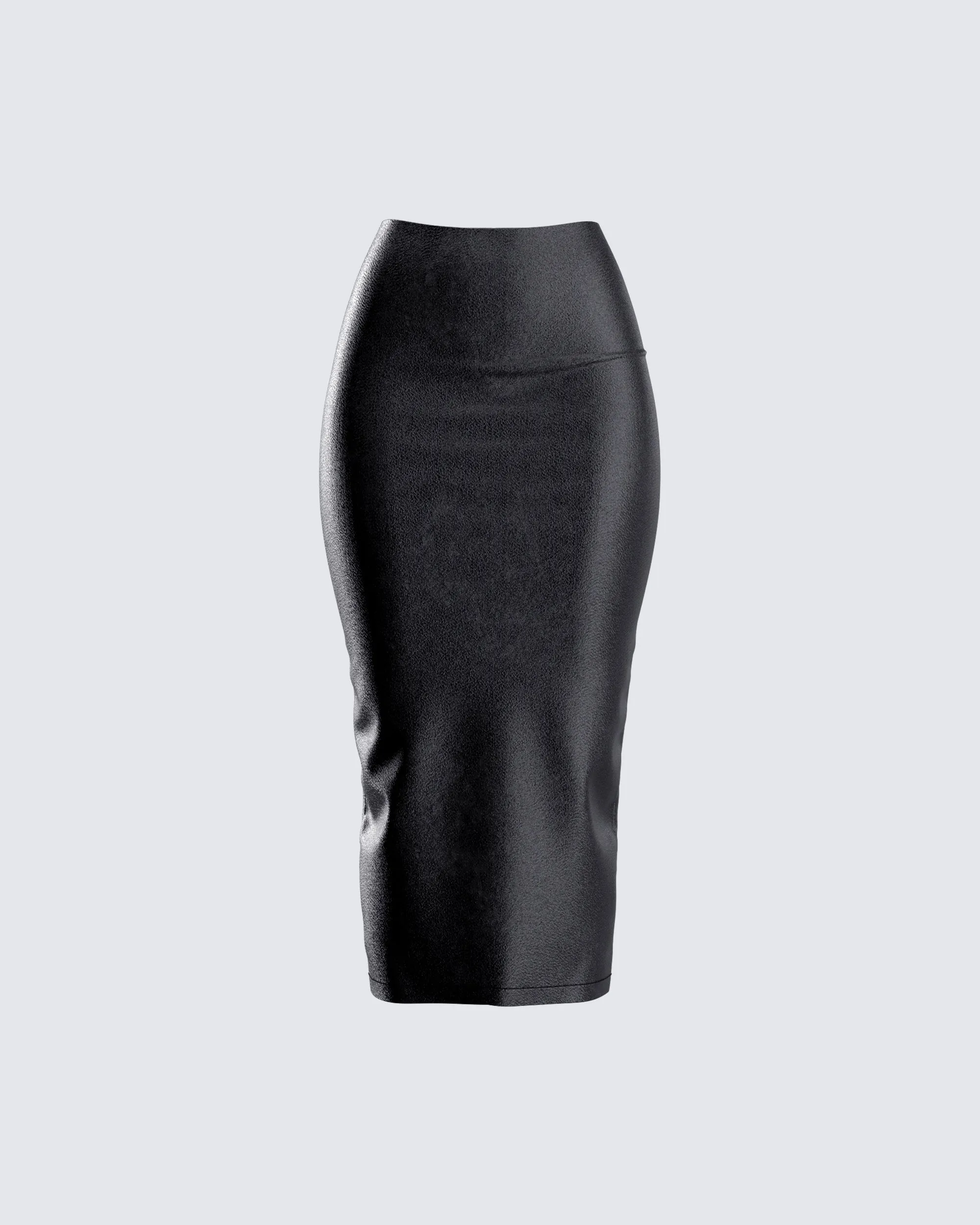 Badu Black Vegan Leather Skirt