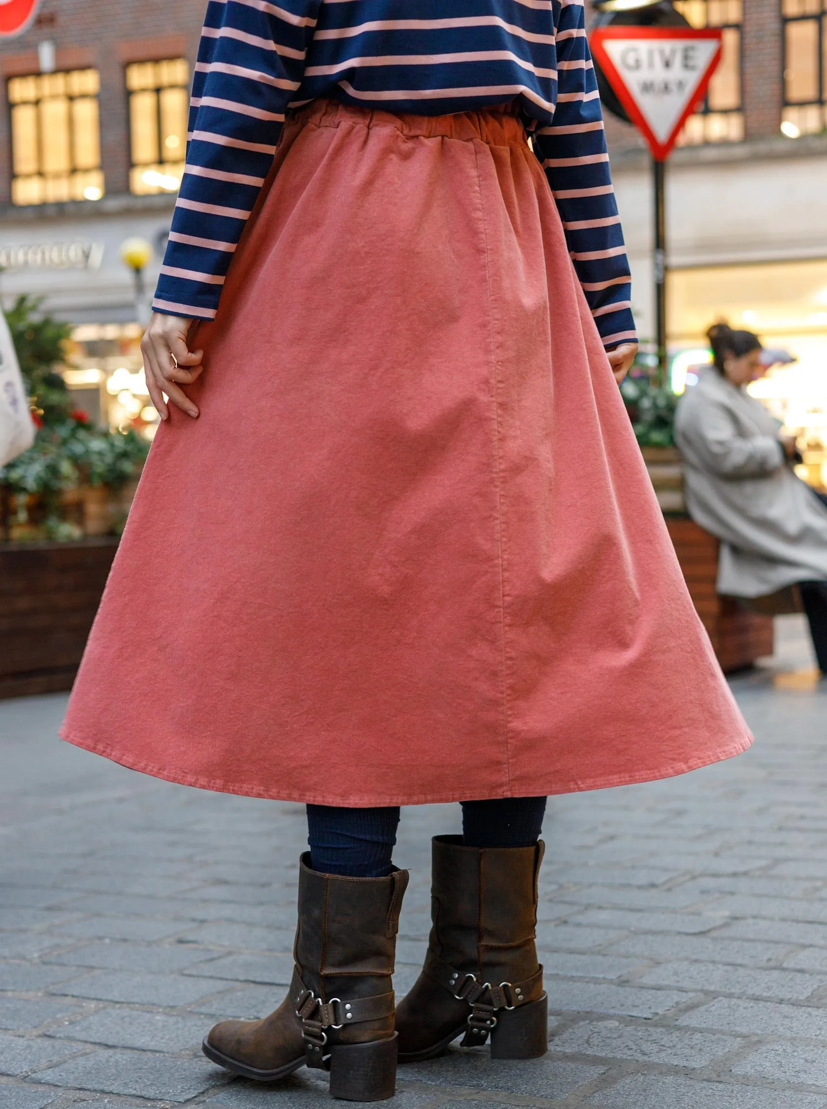 BCCOOPER corduroy skirt - Dust Rose