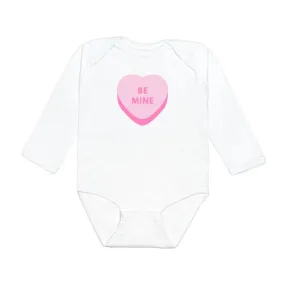 Be Mine Long Sleeve Bodysuit - Valentine's Day Baby Bodysuit