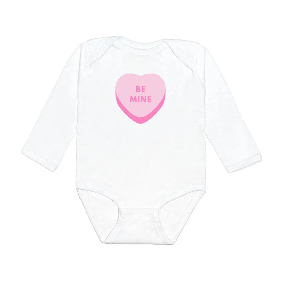 Be Mine Long Sleeve Bodysuit - Valentine's Day Baby Bodysuit