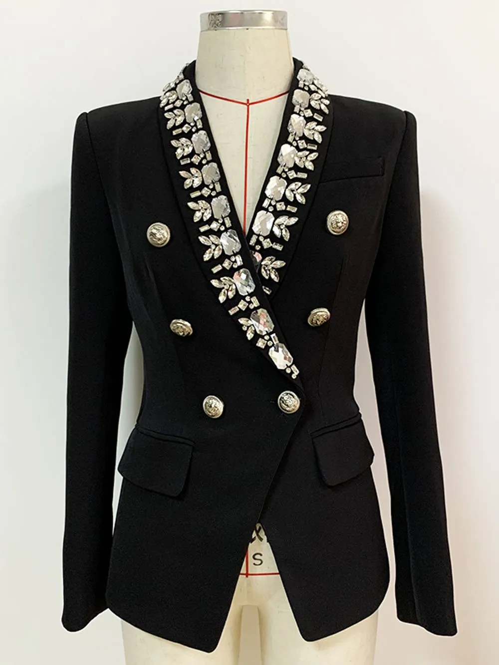 Beading Double Breasted Blazer