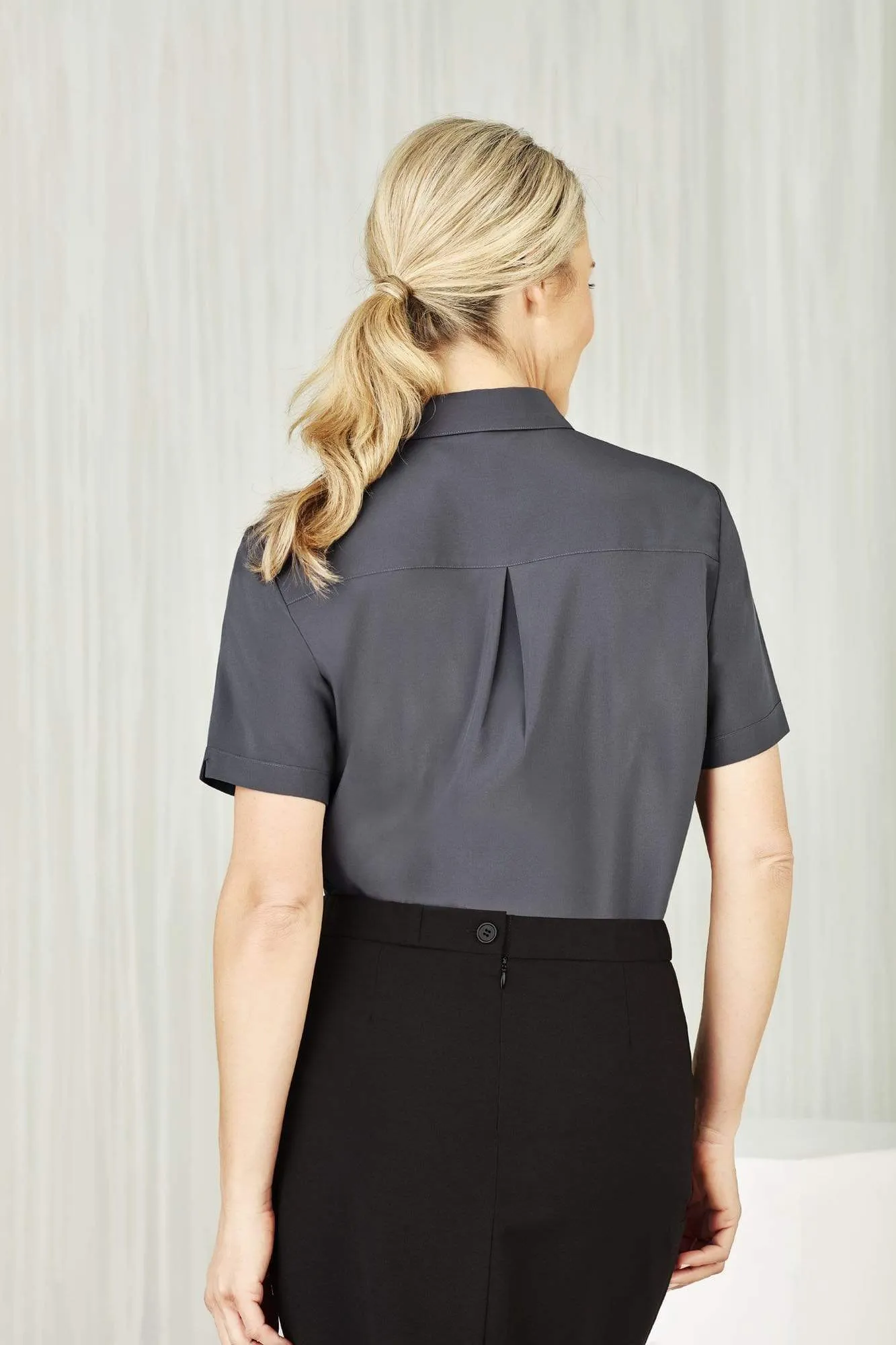 Biz Care Womens Easy Stretch Short Sleeve Shirt CS947LS