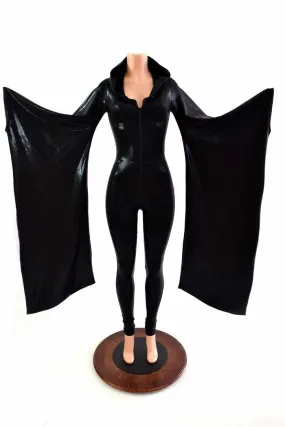 Black Mystique Kimono Sleeve Catsuit