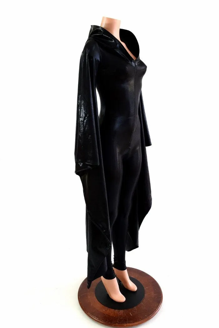Black Mystique Kimono Sleeve Catsuit