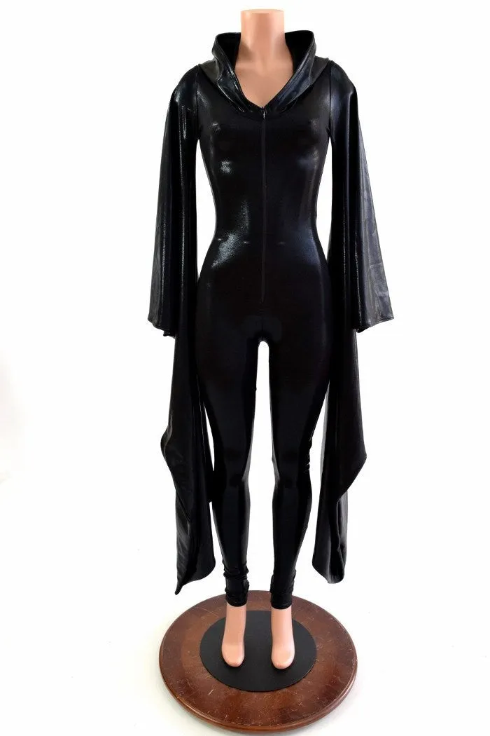 Black Mystique Kimono Sleeve Catsuit