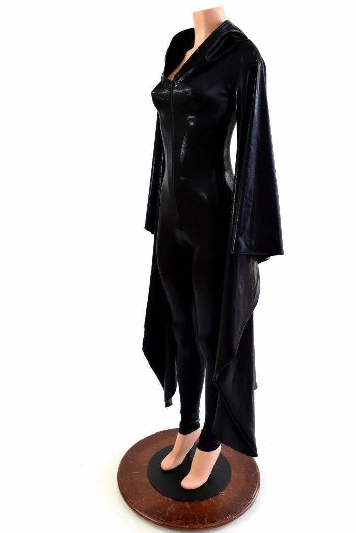 Black Mystique Kimono Sleeve Catsuit