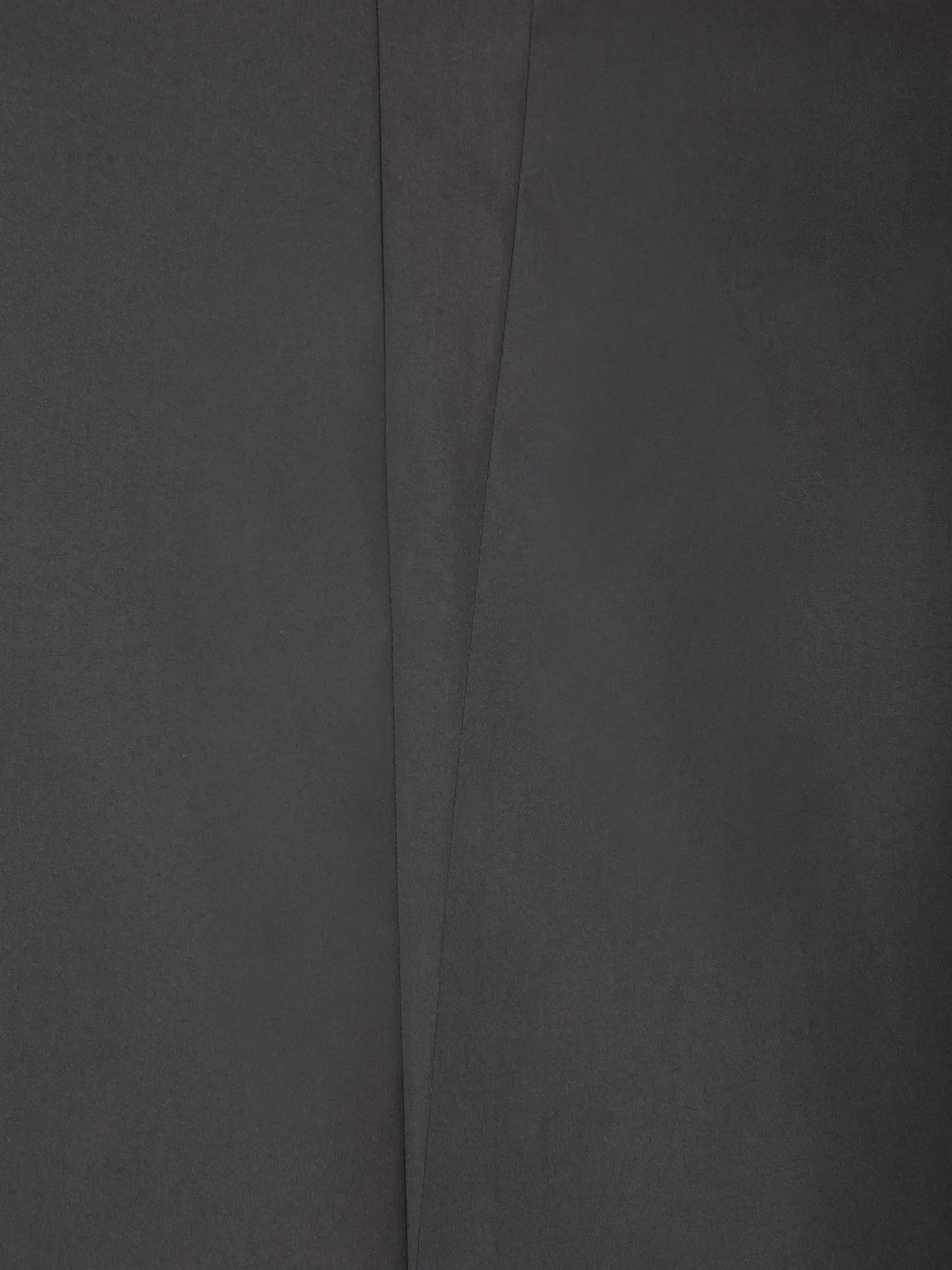 Black Taffeta Midi Slit Skirt