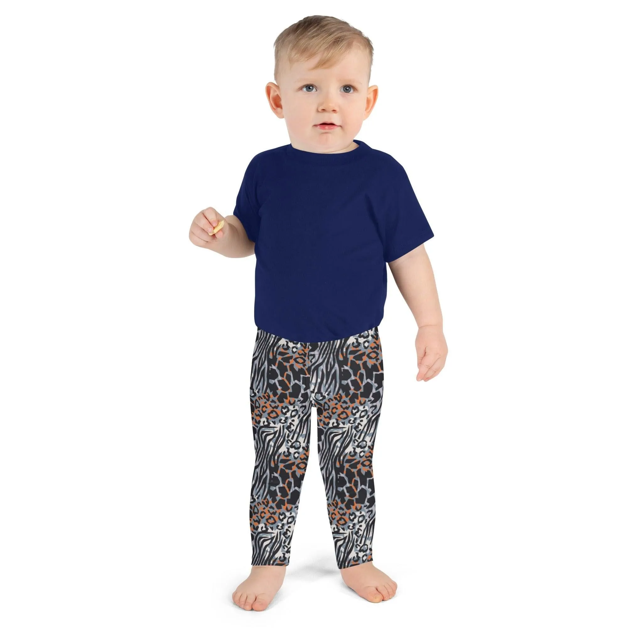 Blue Animal Print Kid's Leggings
